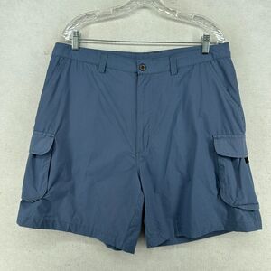 BERT PULITZER Shorts Mens Size 38 7" Cargo Hiking Fishing Cotton Blend Blue